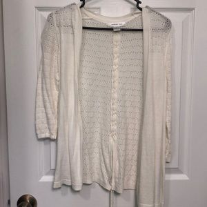 NWOT August Silk white cardigan